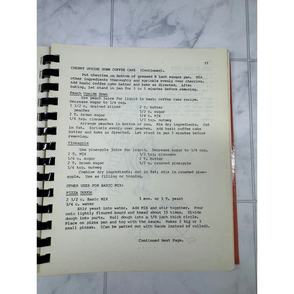 Vintage 1980 Coolidge Ward Relief Society Cookbook LDS Community Recipes Orange